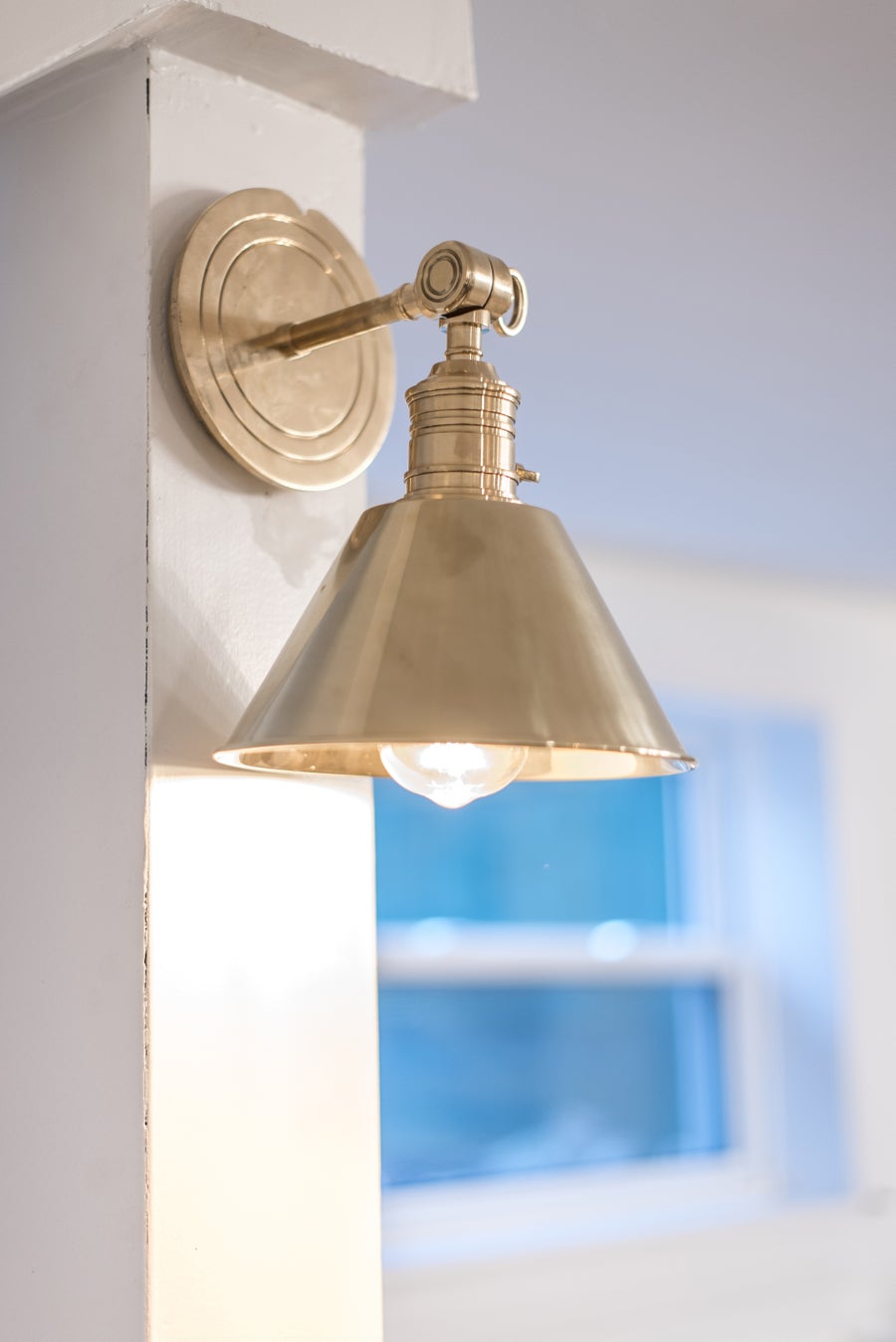 Hudson Valley Lighting Garden City Wall Sconce — Aged Brass