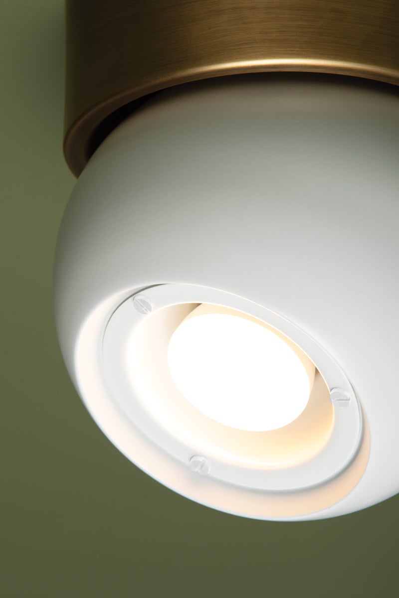 Troy Lighting ODIN Flush Mount — C1406-PBR/SWH