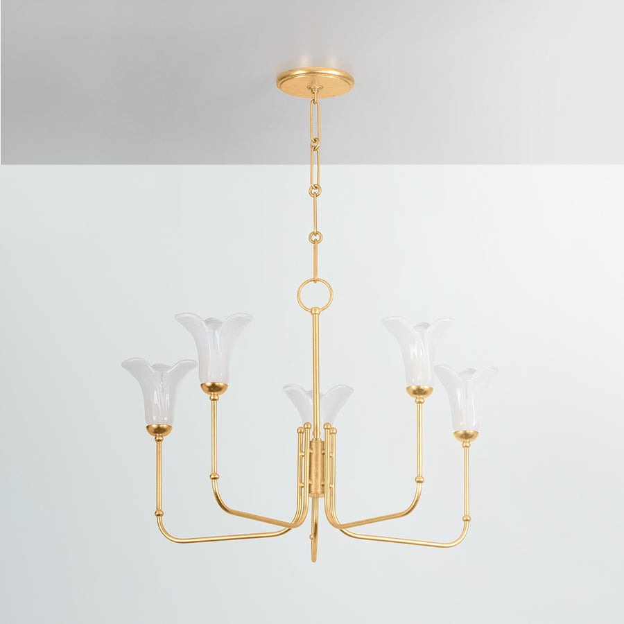 Hudson Valley Lighting MONTCLAIR Chandelier — Vintage Gold Leaf