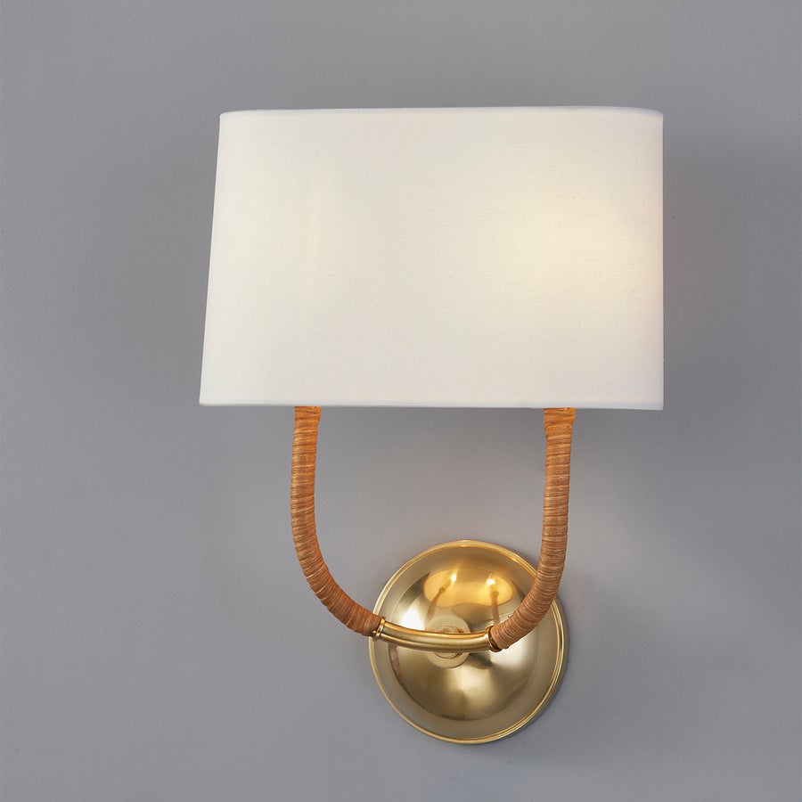 Hudson Valley Lighting Webson Wall Sconce — Aged Brass