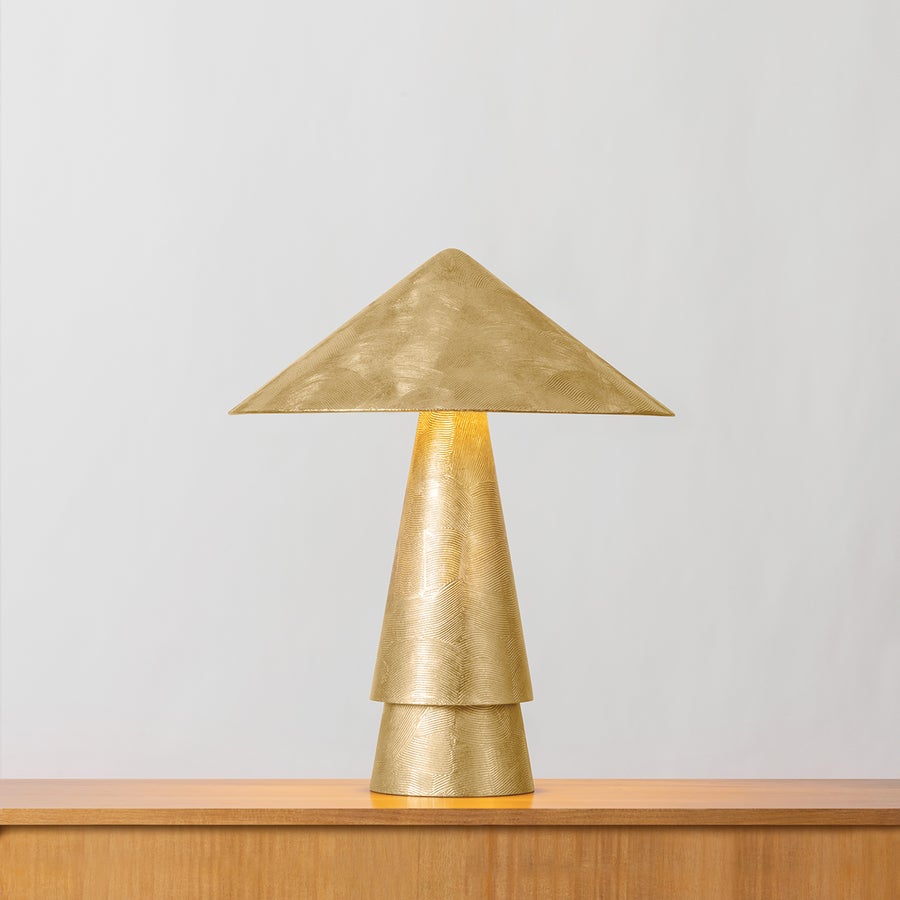 Hudson Valley Lighting FOXTON Table Lamp — Vintage Gold Leaf