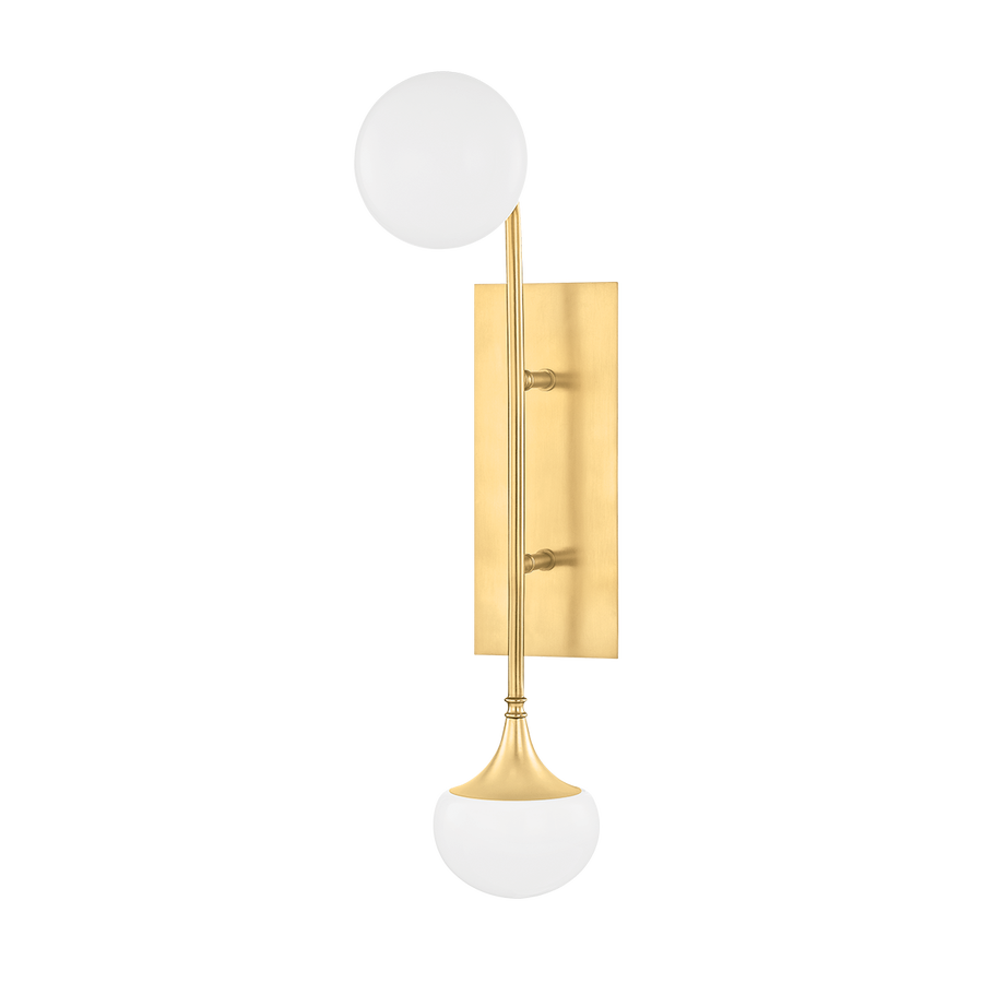 Hudson Valley Lighting Fleming Wall Sconce — Aged Brass