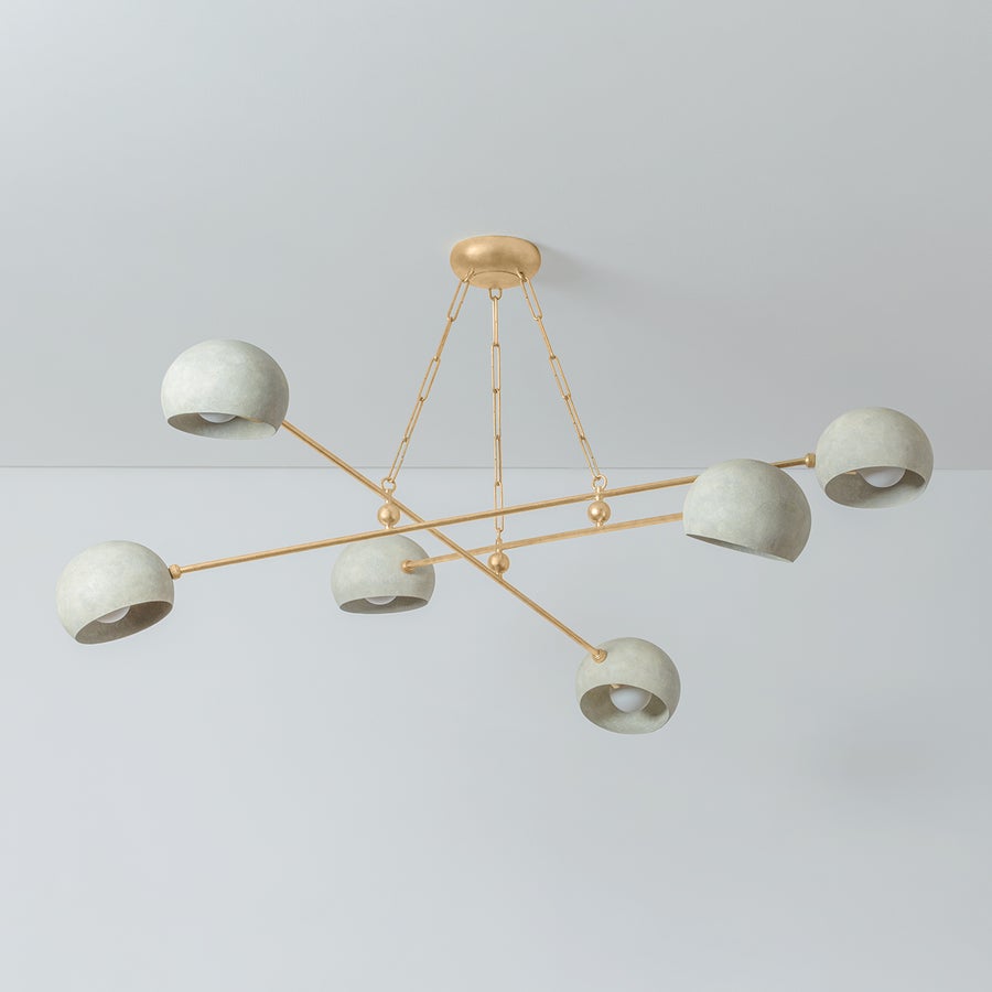 Hudson Valley Lighting TURNER Chandelier — 3106-VGL/LWP