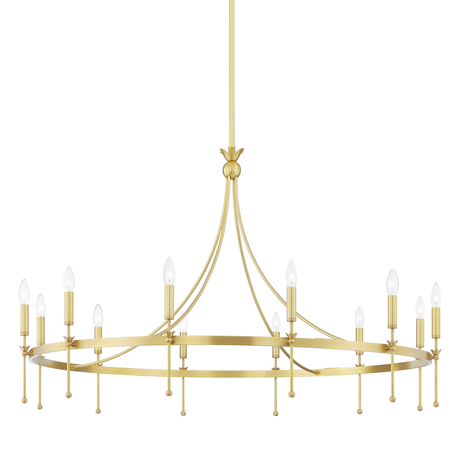 Hudson Valley Lighting Gates Chandelier — Aged Brass