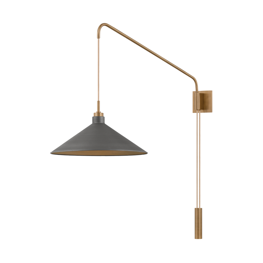 Troy Lighting CONOR Wall Sconce — B2936-PBR/GRA