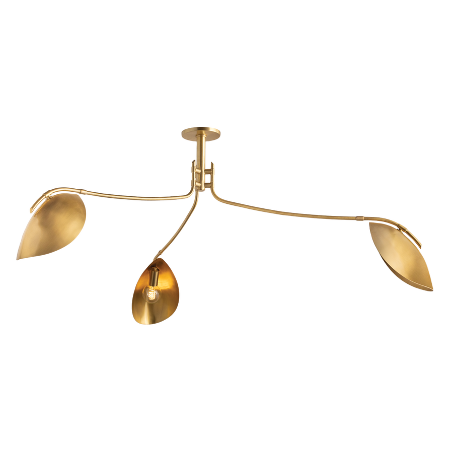 Hudson Valley Lighting Avondale Semi Flush — Aged Brass
