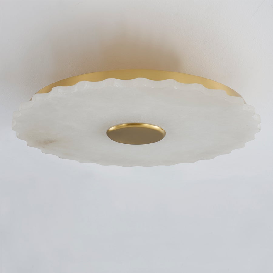 Hudson Valley Lighting Highland Falls Flush Mount — Aged Brass