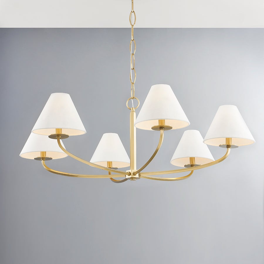 Hudson Valley Lighting Stacey Chandelier — Aged Brass