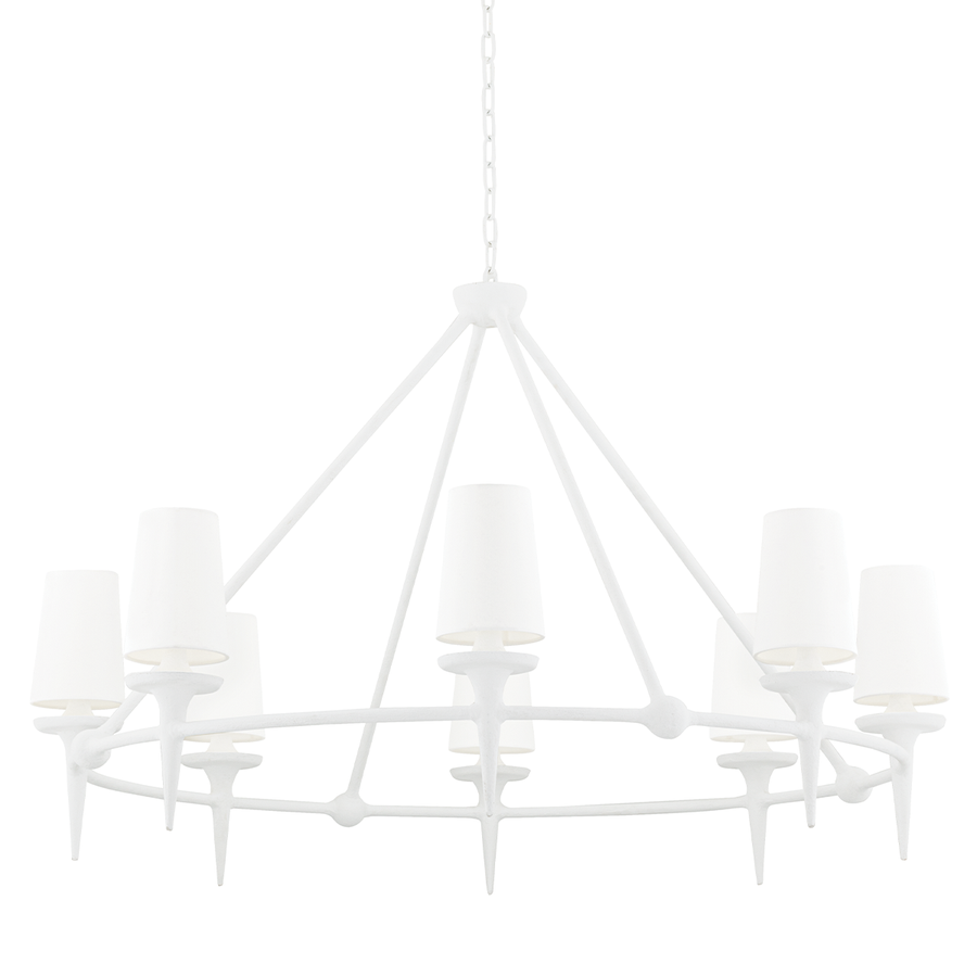 Hudson Valley Lighting Torch Chandelier — White Plaster