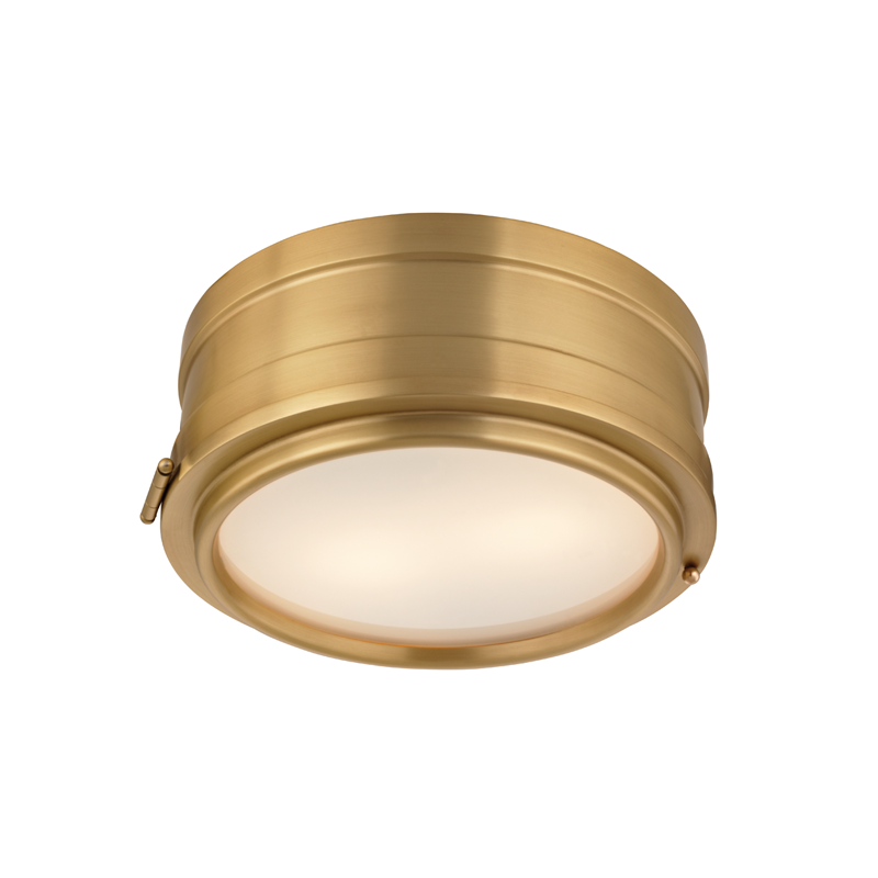 Hudson Valley Lighting Rye Flush Mount — Aged Brass
