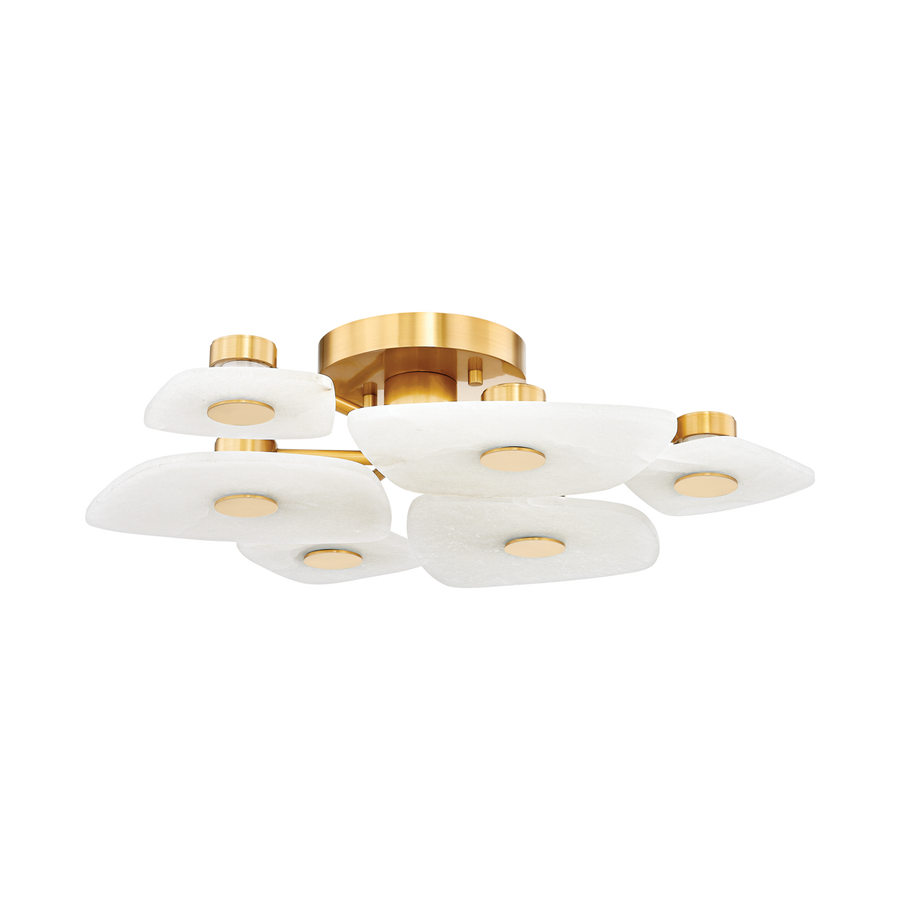 Hudson Valley Lighting HOLMDEL Semi Flush — Aged Brass