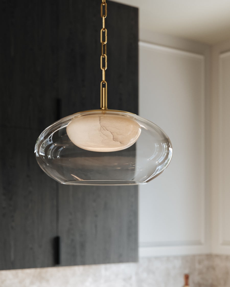Hudson Valley Lighting MOORE Pendant — Aged Brass