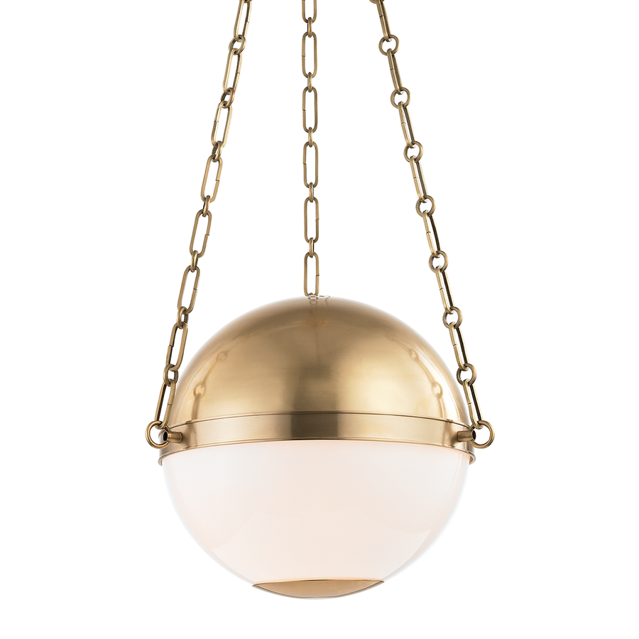 Hudson Valley Lighting Sphere No.2 Pendant — Aged Brass