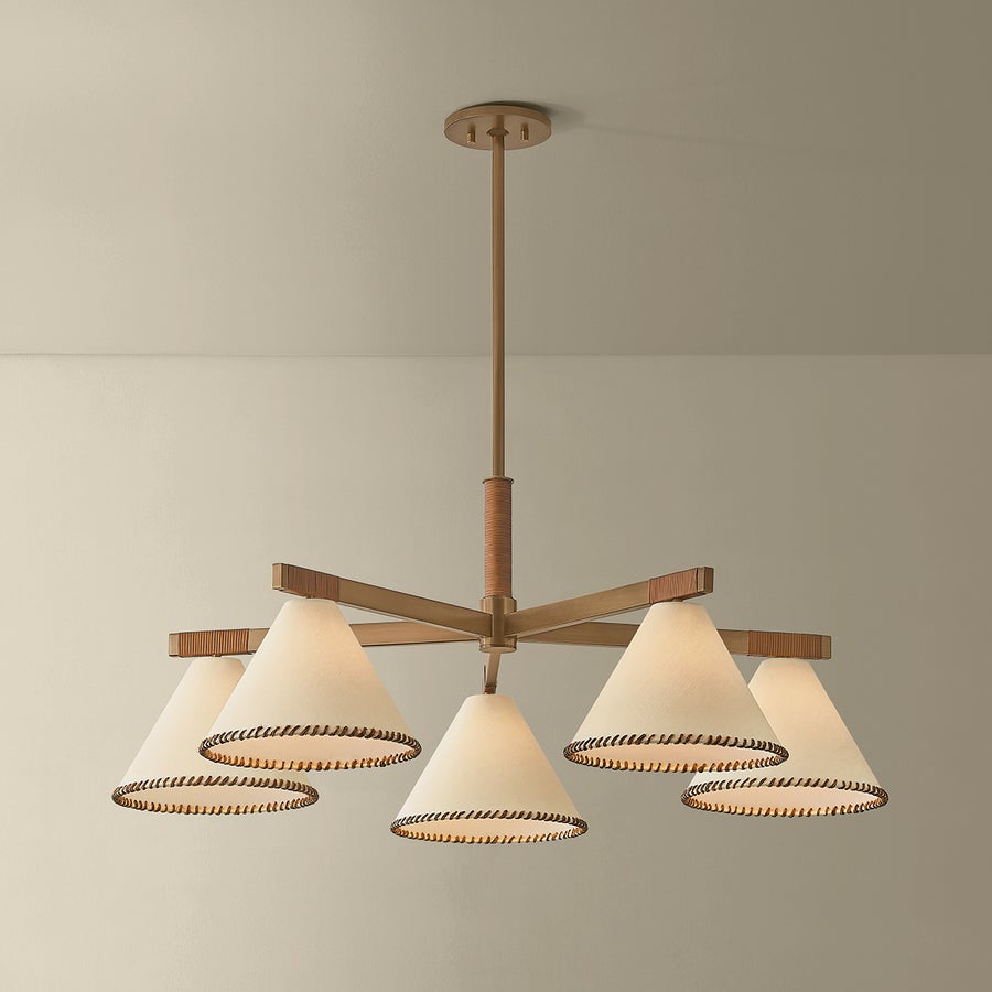 Troy Lighting Stoney Chandelier — F2540-PBR