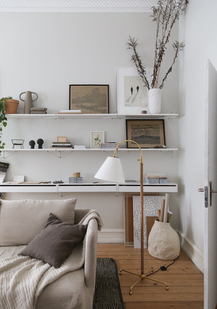 Hudson Valley Lighting Curves No.1 Floor Lamp — Aged Brass