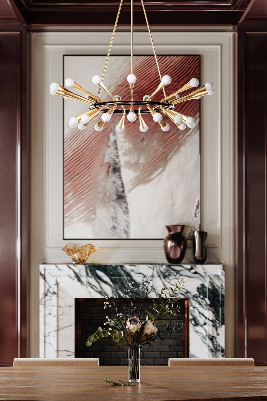 Corbett Lighting Aries Chandelier — 401-30-VPB/BBR