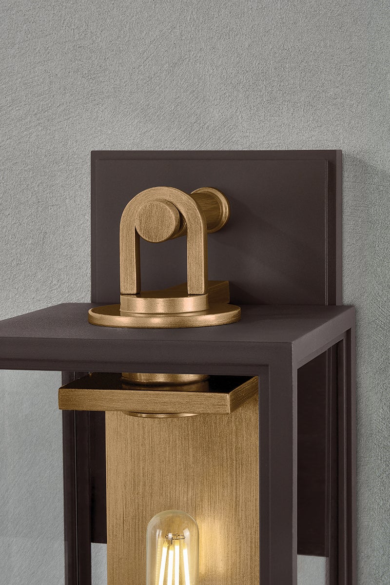 Troy Lighting Arnold Exterior Wall Sconce — B6515-PBR/TBZ