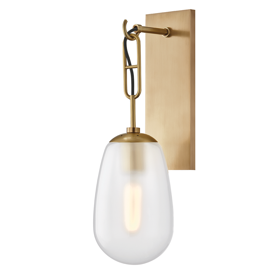 Hudson Valley Lighting Bruckner Wall Sconce — Aged Brass