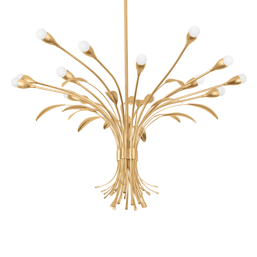 Hudson Valley Lighting BILSTON Chandelier — Vintage Gold Leaf