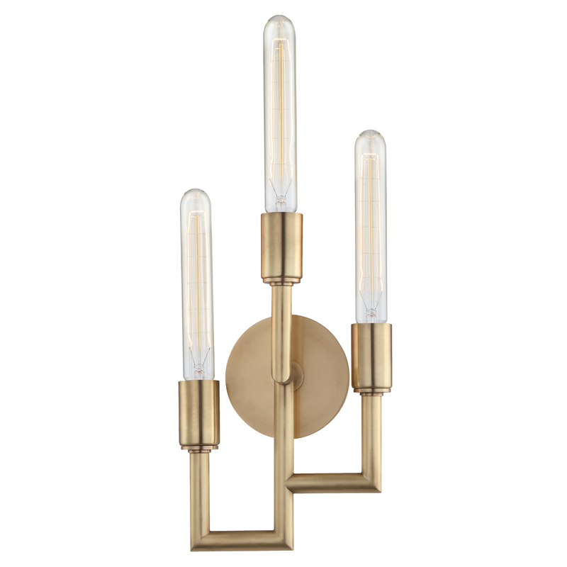 Hudson Valley Lighting Angler Wall Sconce — Aged Brass