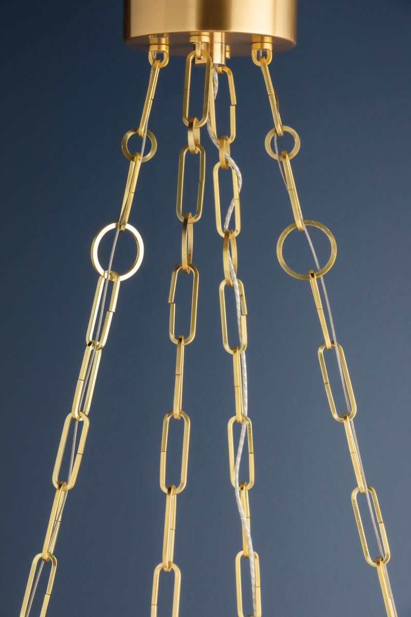 Hudson Valley Lighting Kirby Chandelier — Aged Brass