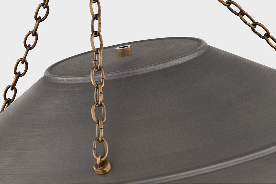 Troy Lighting ARCANE Pendant — F1223-PBR/GRA