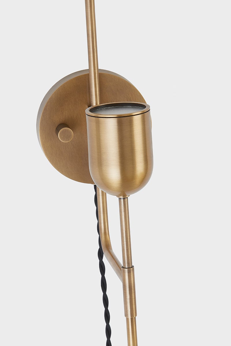 Troy Lighting MANTI Plug-in Sconce — PTL1224-PBR/SSD