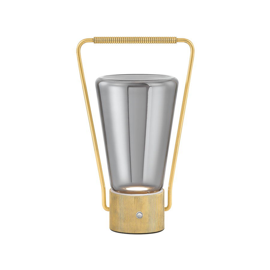 Hudson Valley Lighting BOOKER Rechargeable Table Lamp — Aged Brass