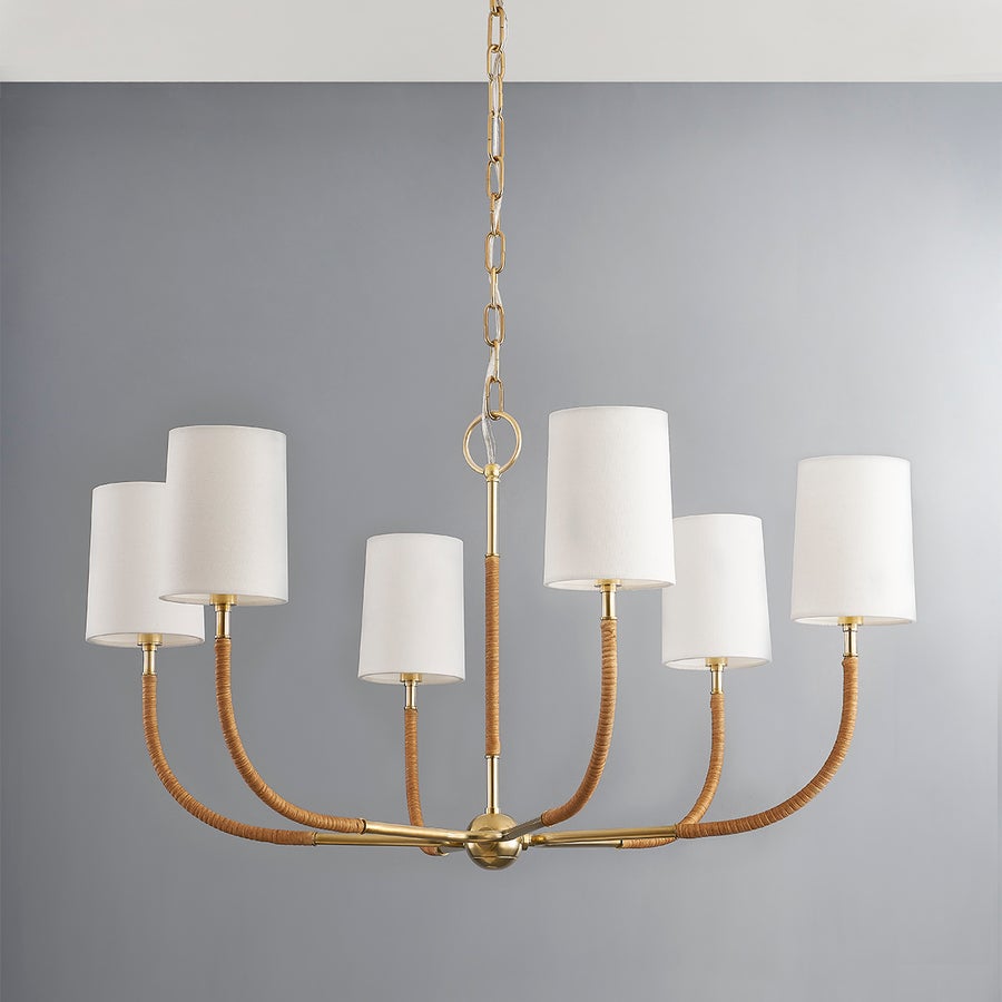 Hudson Valley Lighting Webson Chandelier — Aged Brass