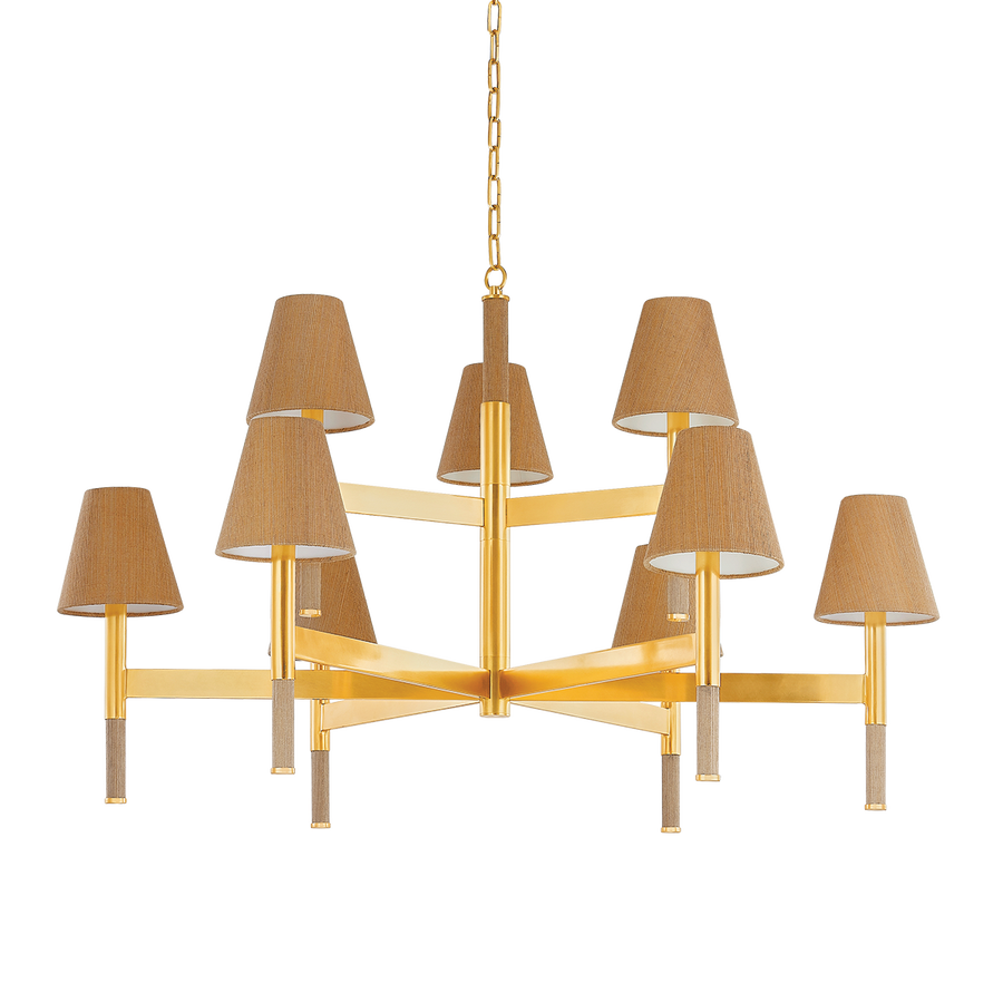 Hudson Valley Lighting LINDENWOOD Chandelier — Aged Brass