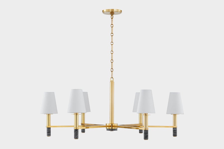 Hudson Valley Lighting MONTREAL Chandelier — Aged Brass