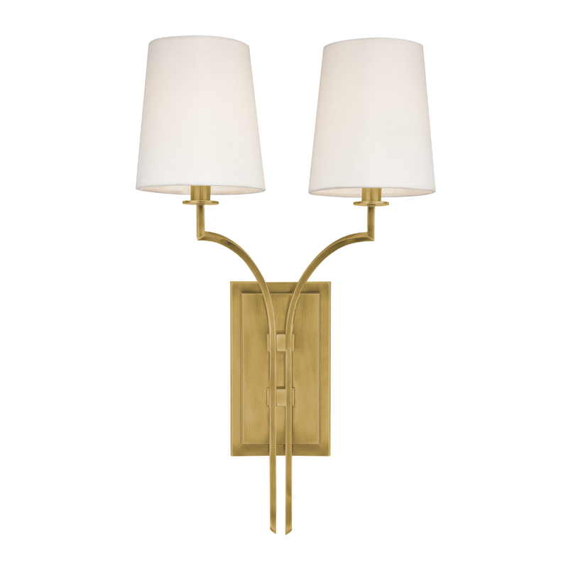 Hudson Valley Lighting Glenford Wall Sconce — Aged Brass