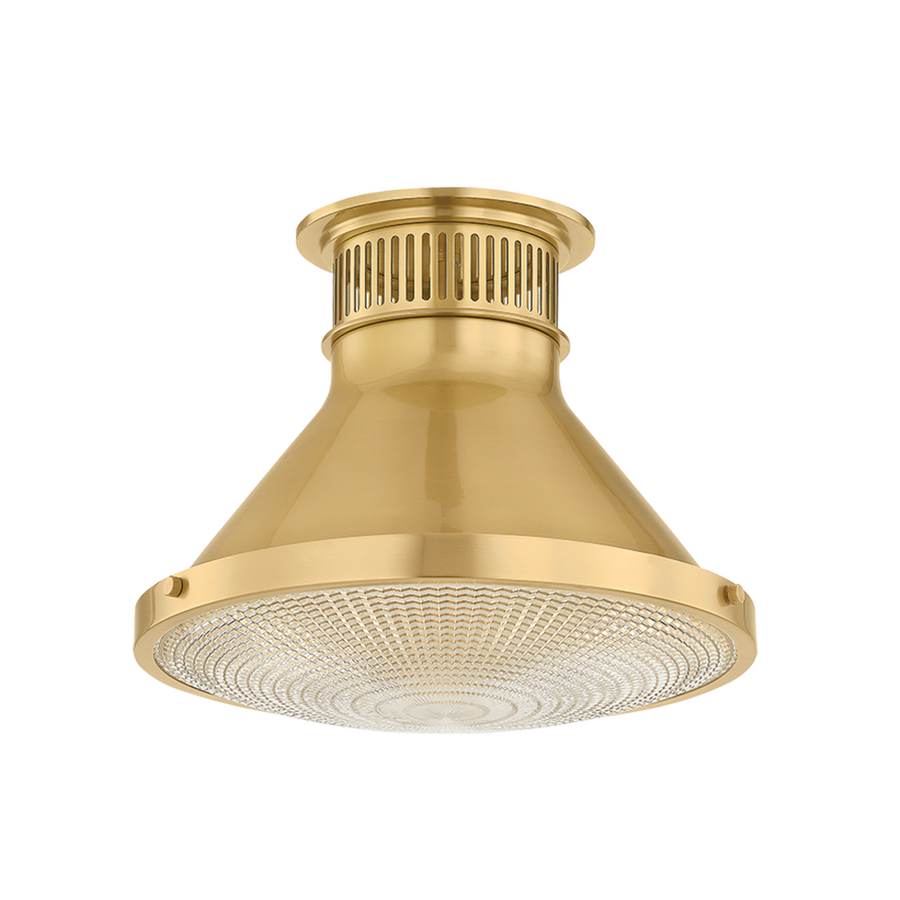 Hudson Valley Lighting Highclere Flush Mount — Aged Brass