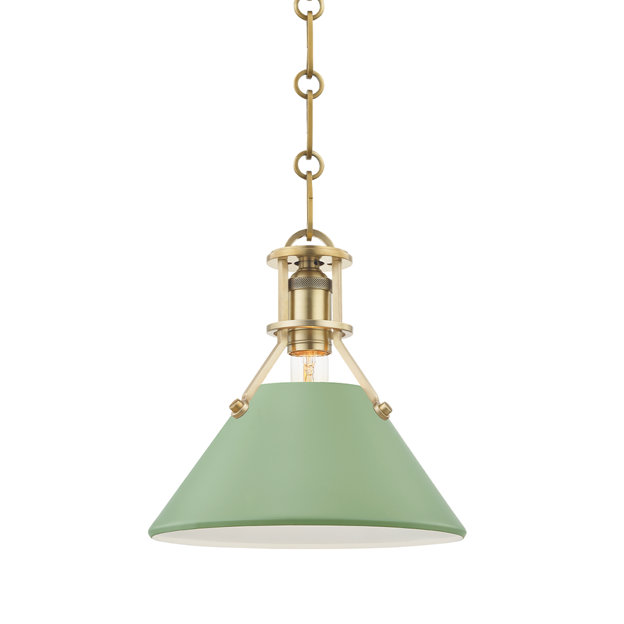 Hudson Valley Lighting Painted No.2 Pendant — MDS351-AGB/LFG