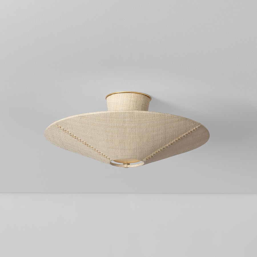 Hudson Valley Lighting SALISBURY MILLS Semi Flush — Gold Leaf