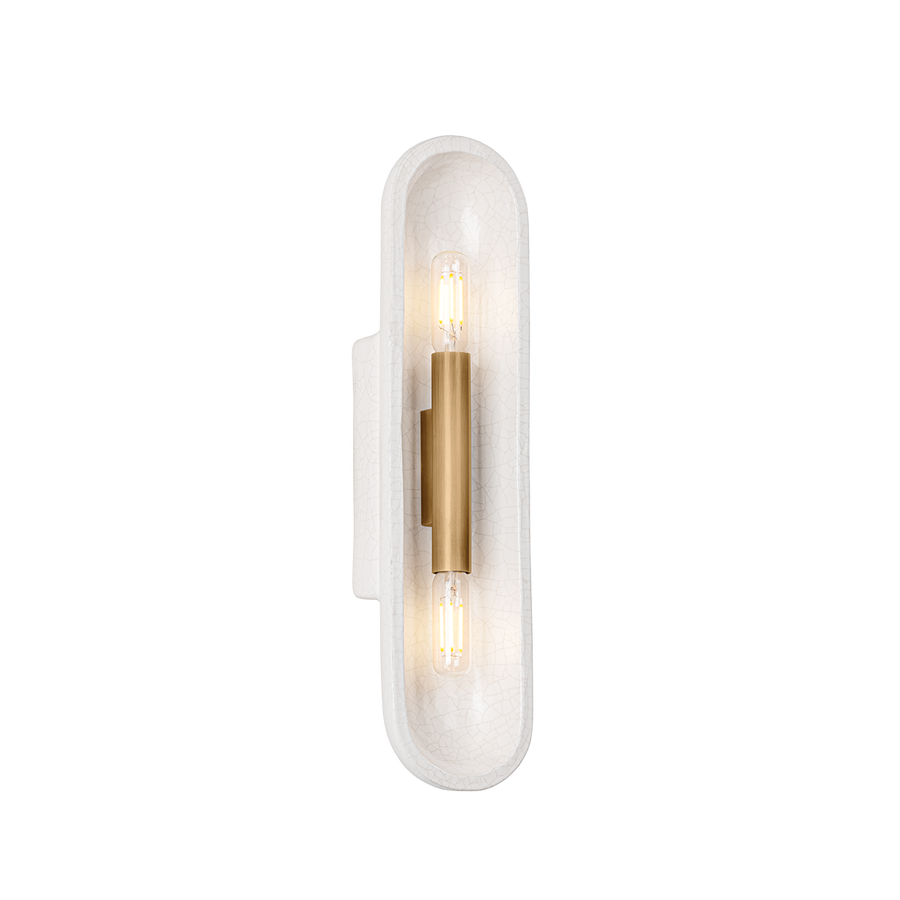 Troy Lighting LANE WALL SCONCE — B1617-PBR/CLC