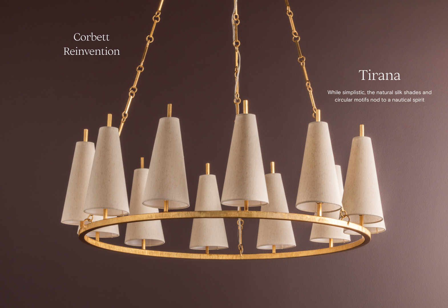 Tirana chandelier by Corbett Lighting