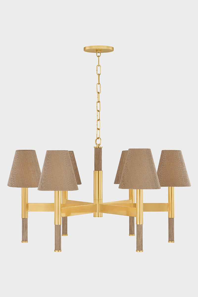 Hudson Valley Lighting LINDENWOOD Chandelier — Aged Brass