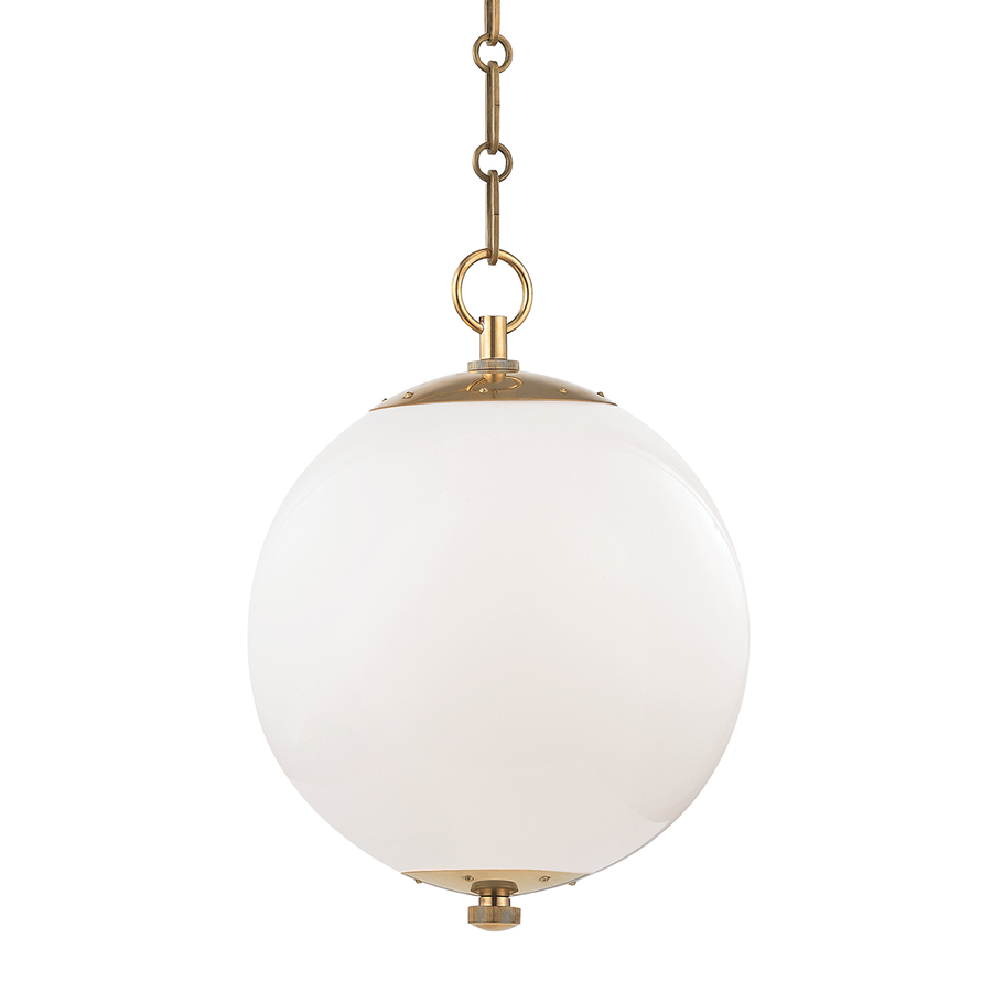 Hudson Valley Lighting Sphere No.1 Pendant — Aged Brass