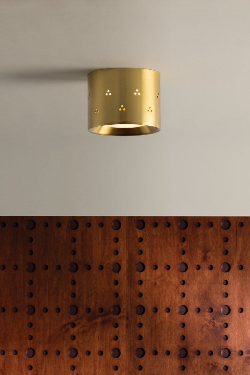 Hudson Valley Lighting EDISTO Flush Mount — Aged Brass