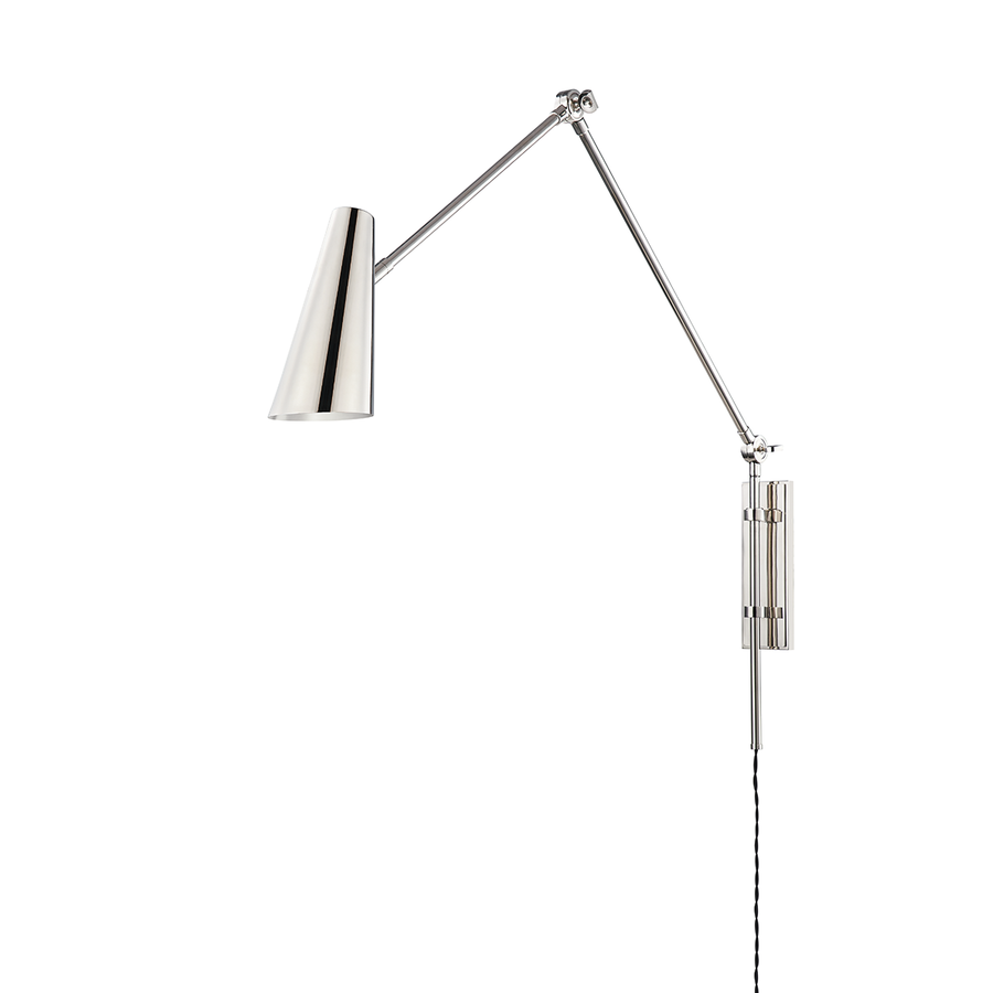 Hudson Valley Lighting Lorne Plug-in Sconce — Polished Nickel