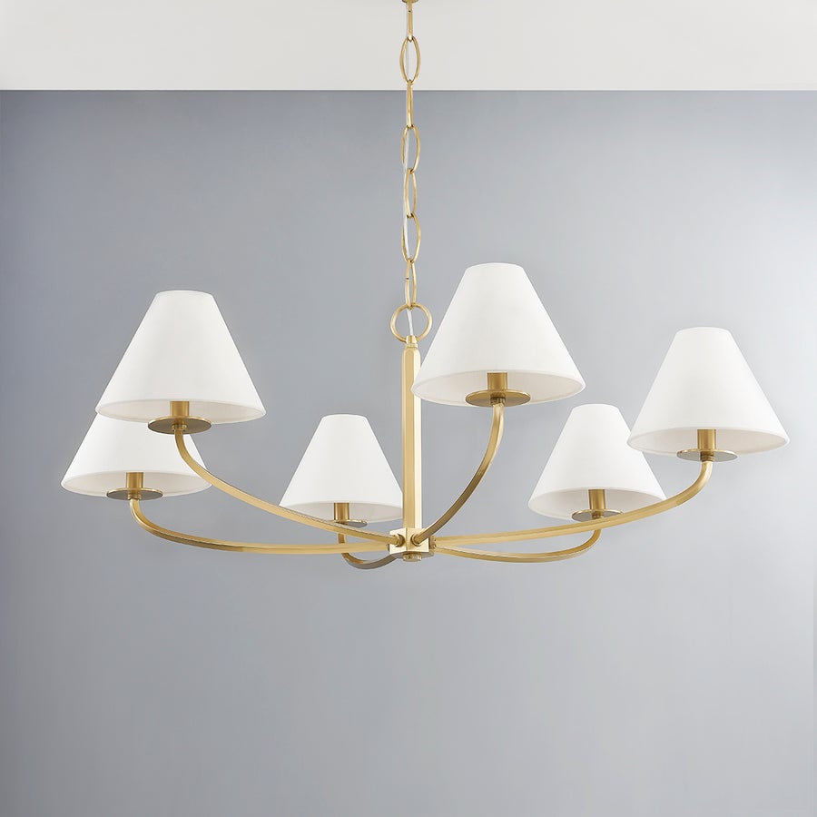 Hudson Valley Lighting Stacey Chandelier — Aged Brass