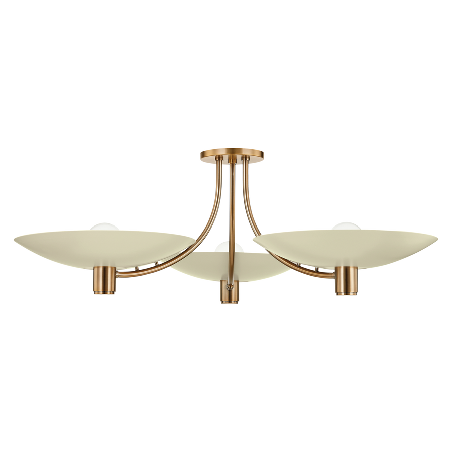 Troy Lighting Wolfe Semi Flush — C1441-PBR/SSD