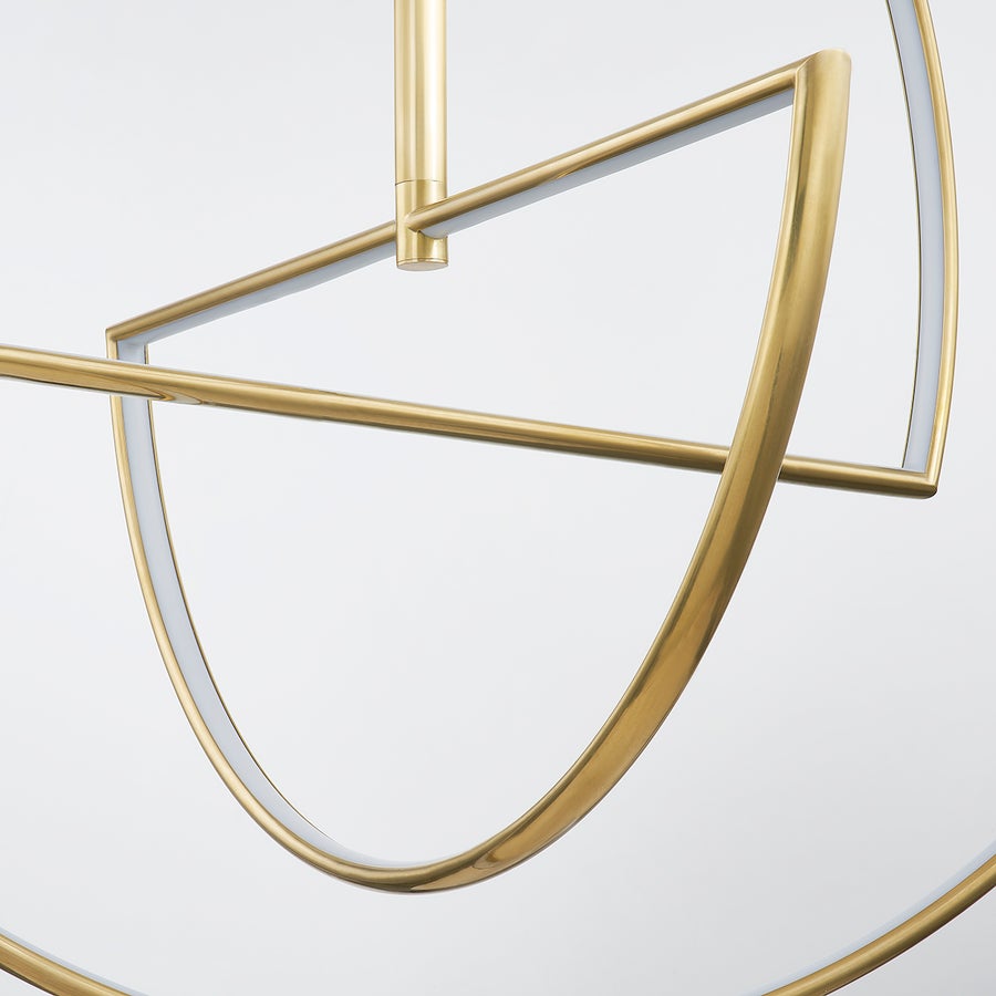 Hudson Valley Lighting WELLAND Chandelier — Aged Brass