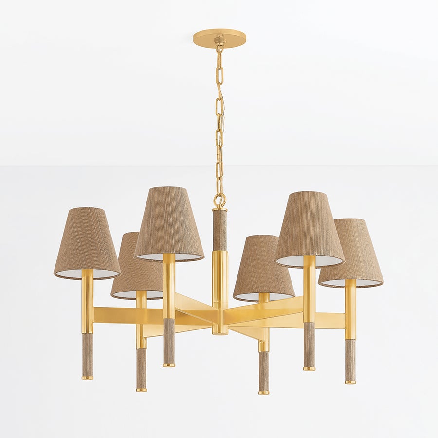 Hudson Valley Lighting LINDENWOOD Chandelier — Aged Brass