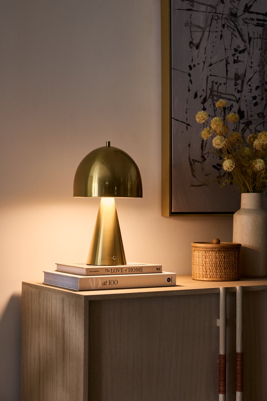 Hudson Valley Lighting HOPKINTON Rechargeable Table Lamp — Aged Brass