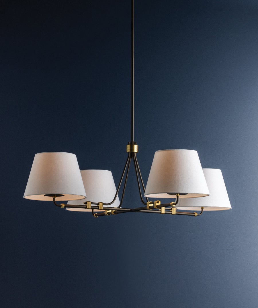 Hudson Valley Lighting Crown Heights Chandelier — 1064-AGB/DB