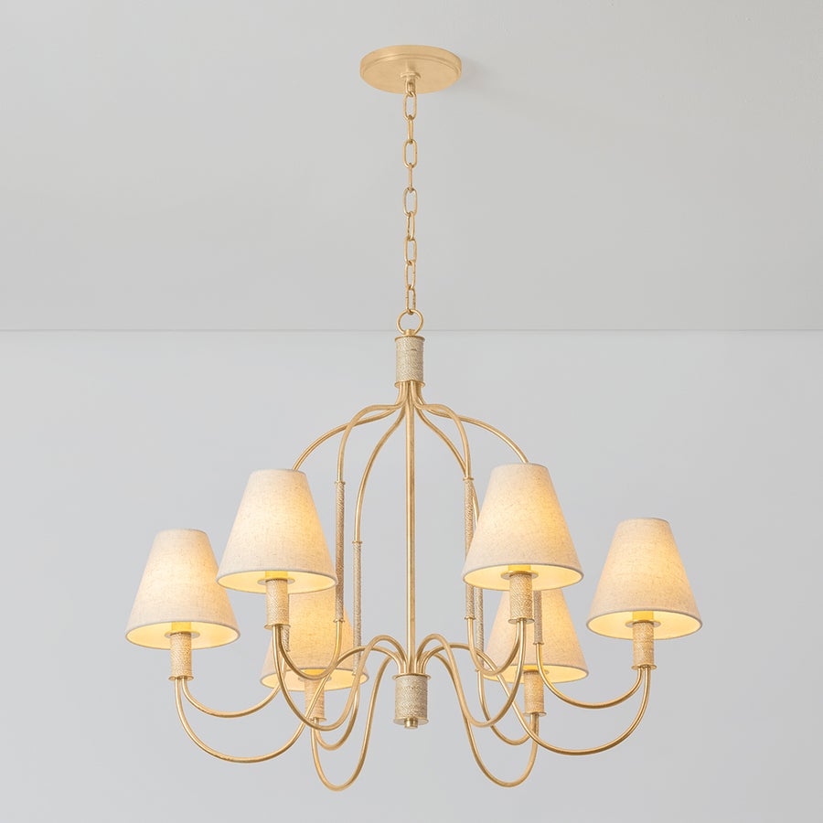 Hudson Valley Lighting WARRENSBURG Chandelier — Vintage Gold Leaf