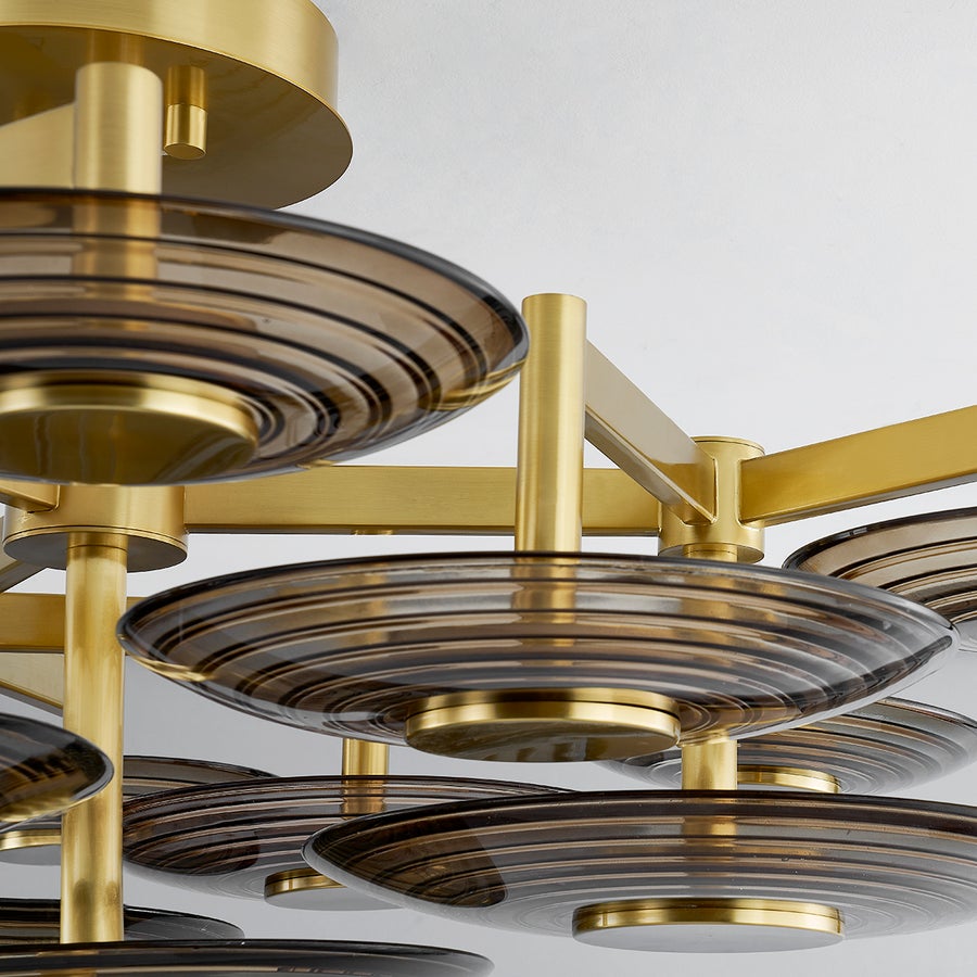 Hudson Valley Lighting Griston Semi Flush — Aged Brass