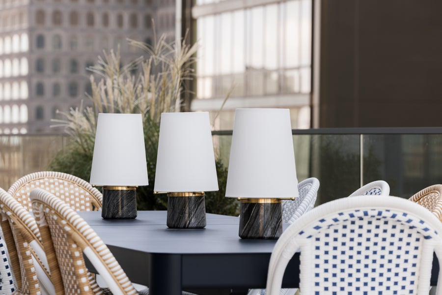 Hudson Valley Lighting CENTRAL VALLEY Rechargeable Table Lamp — Aged Brass